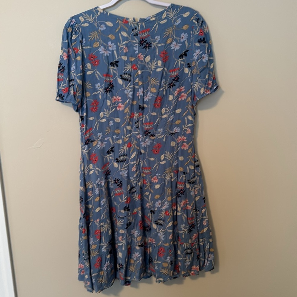 LOFT l Floral Blue Dress - Picture 4 of 5